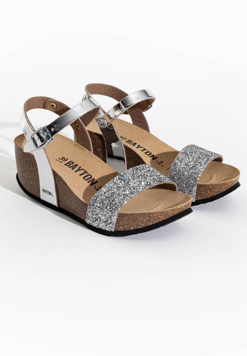 Hyas Silver Wedge and Semi-Wedge Sandals