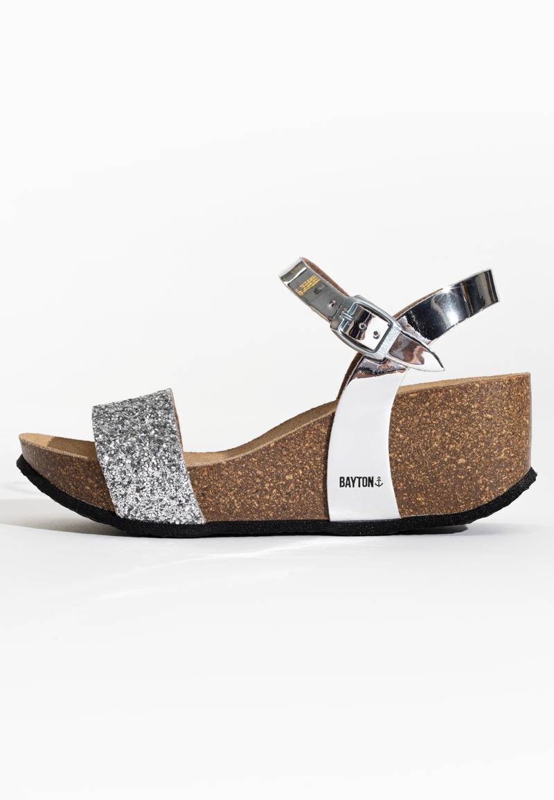 Hyas Silver Wedge and Semi-Wedge Sandals