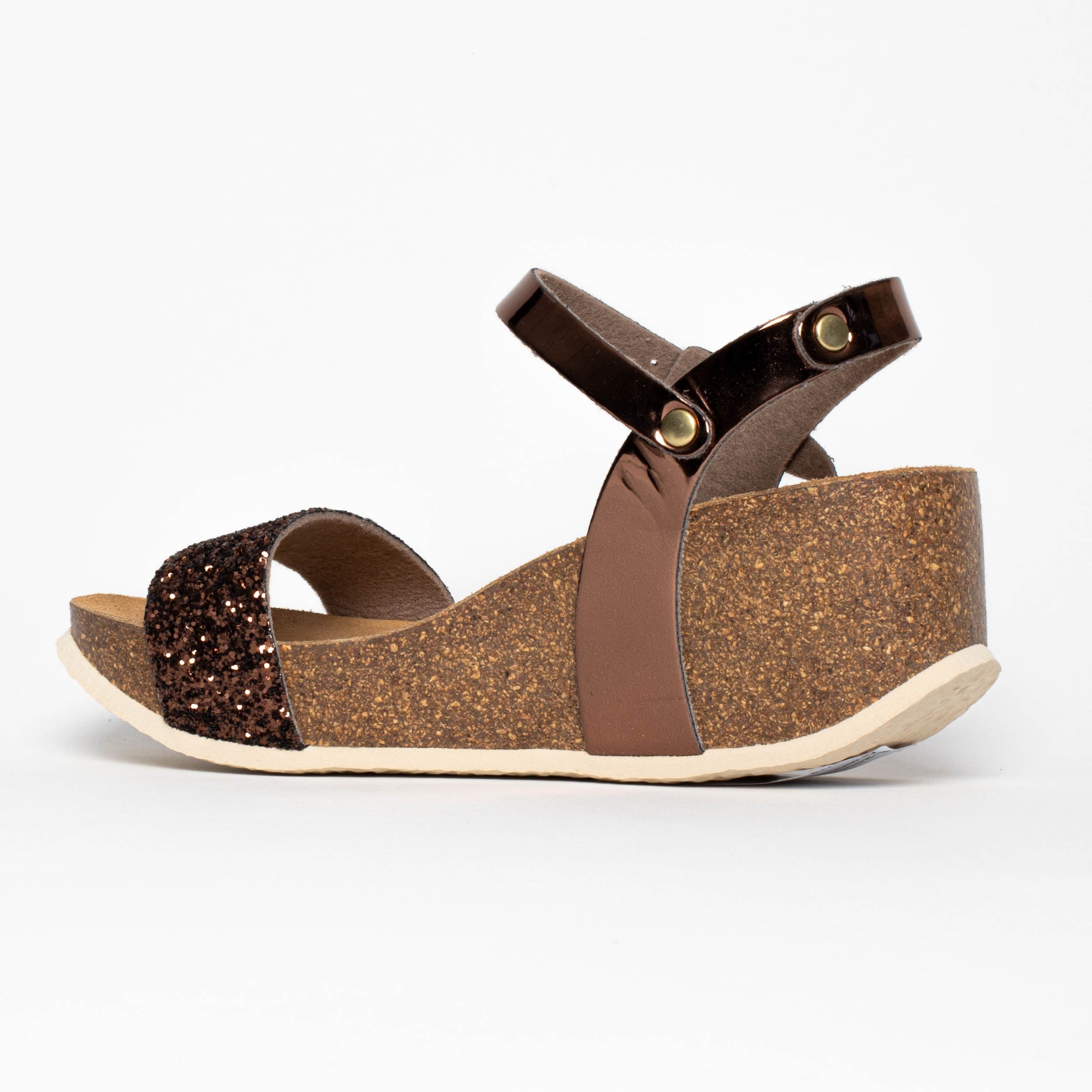 Hyas Bronze Wedge and Semi-Wedge Sandals