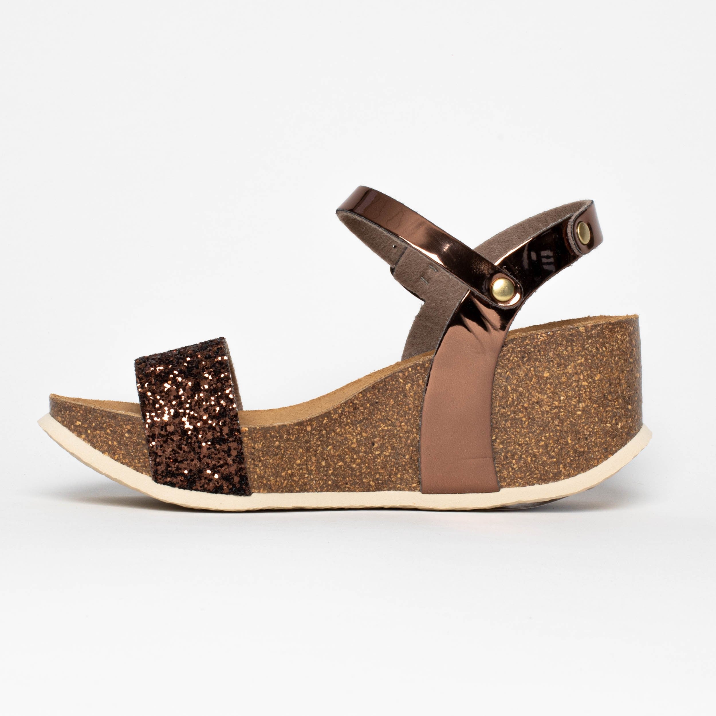 Hyas Bronze Wedge and Semi-Wedge Sandals