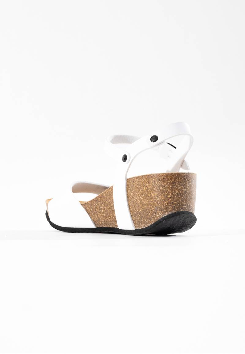 Maya White Wedge and Semi-Wedge Sandals