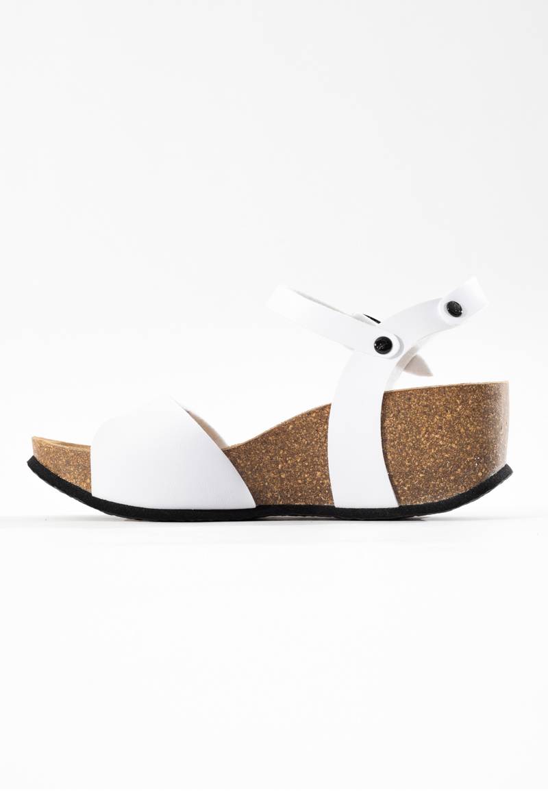 Maya White Wedge and Semi-Wedge Sandals