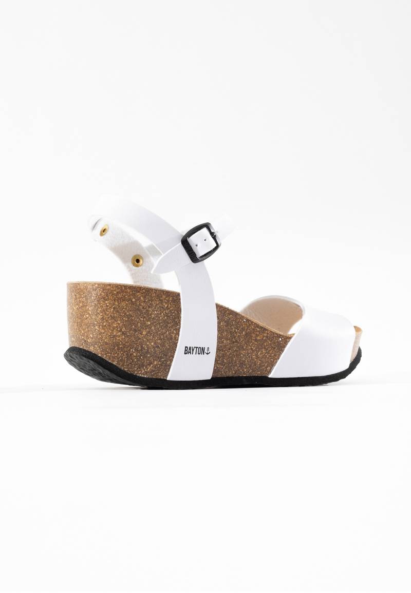 Maya White Wedge and Semi-Wedge Sandals