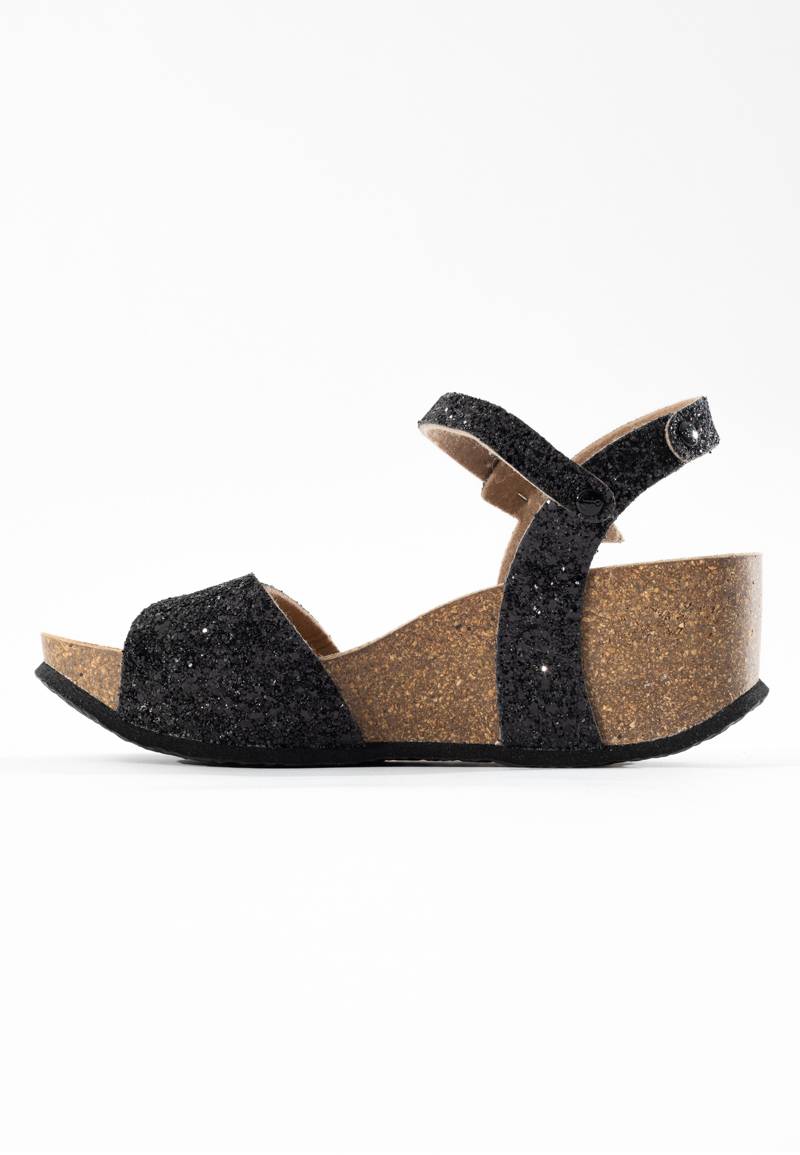 Maya Black Wedge and Semi-Wedge Sandals