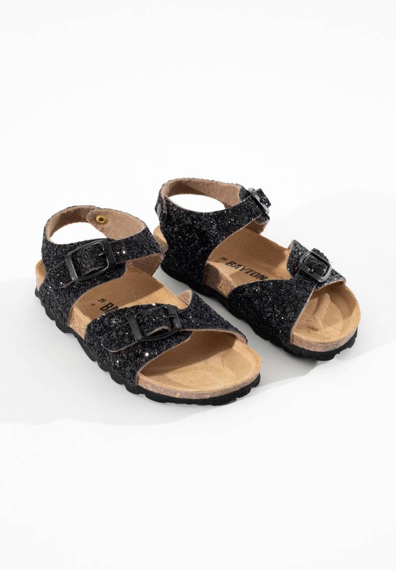 Pegase Black Multi-Strap Sandals