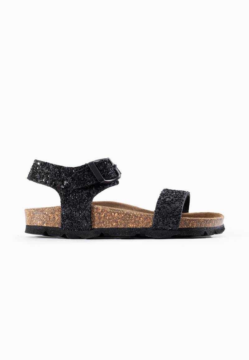 Tyche Black Multi-Strap Sandals