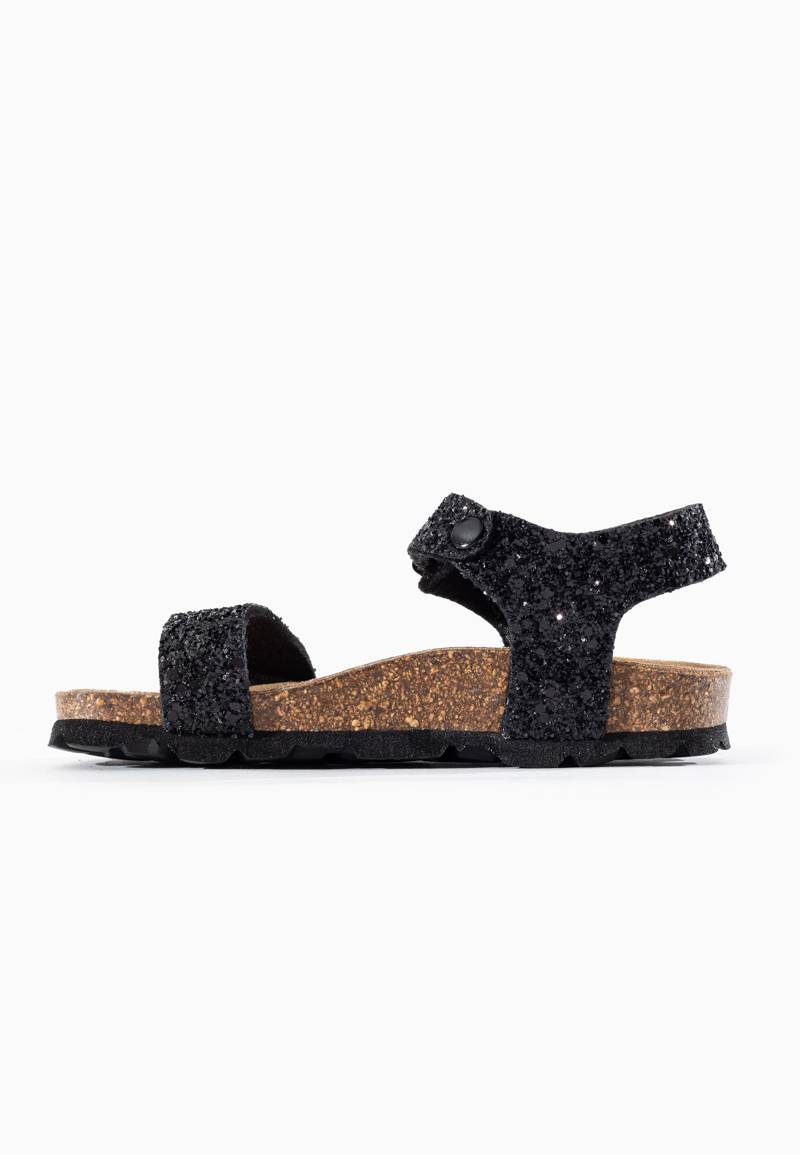 Tyche Black Multi-Strap Sandals