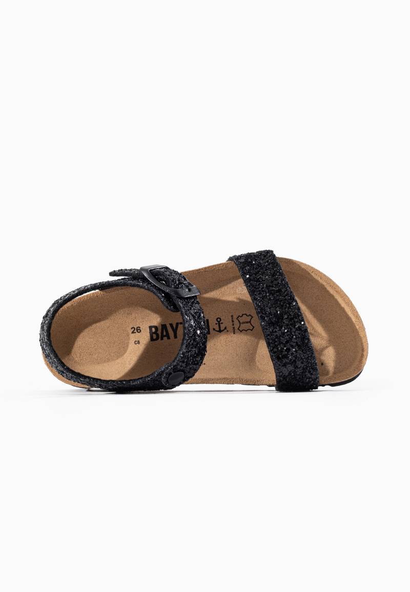 Tyche Black Multi-Strap Sandals