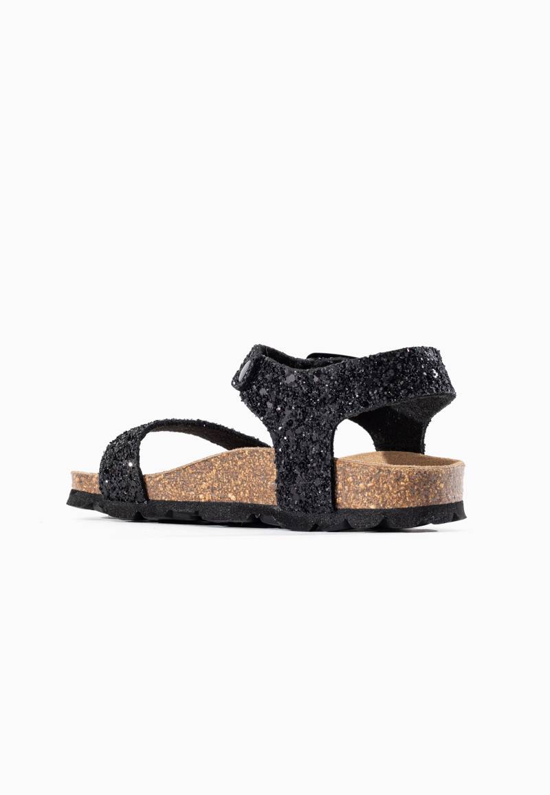 Tyche Black Multi-Strap Sandals