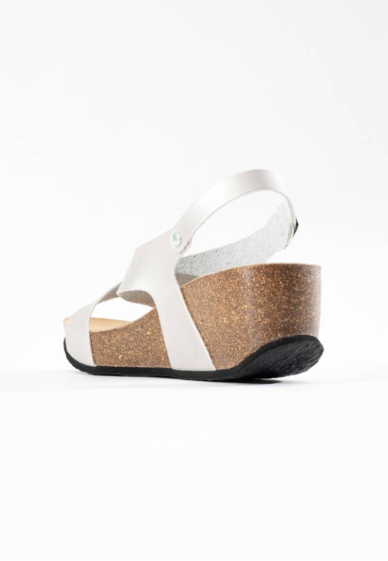 Rea Silver Wedge and Semi-Wedge Sandals