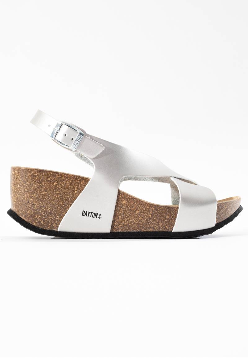 Rea Silver Wedge and Semi-Wedge Sandals