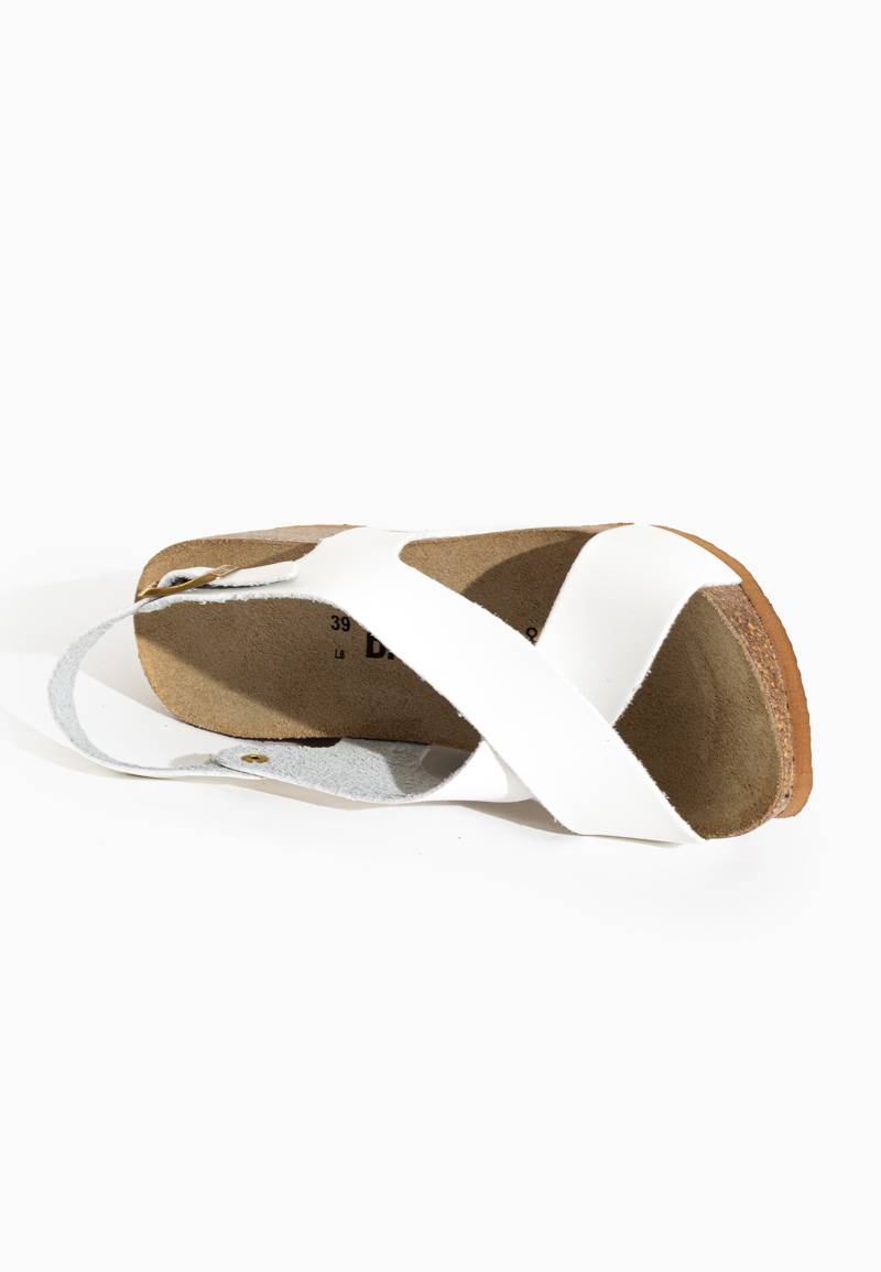 Rea White Wedge and Semi-Wedge Sandals