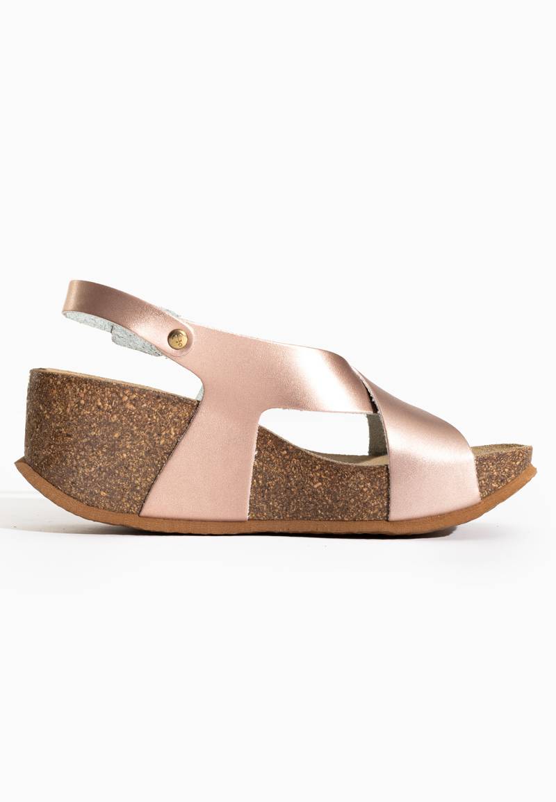 Rea Rose Gold Wedge and Semi-Wedge Sandals