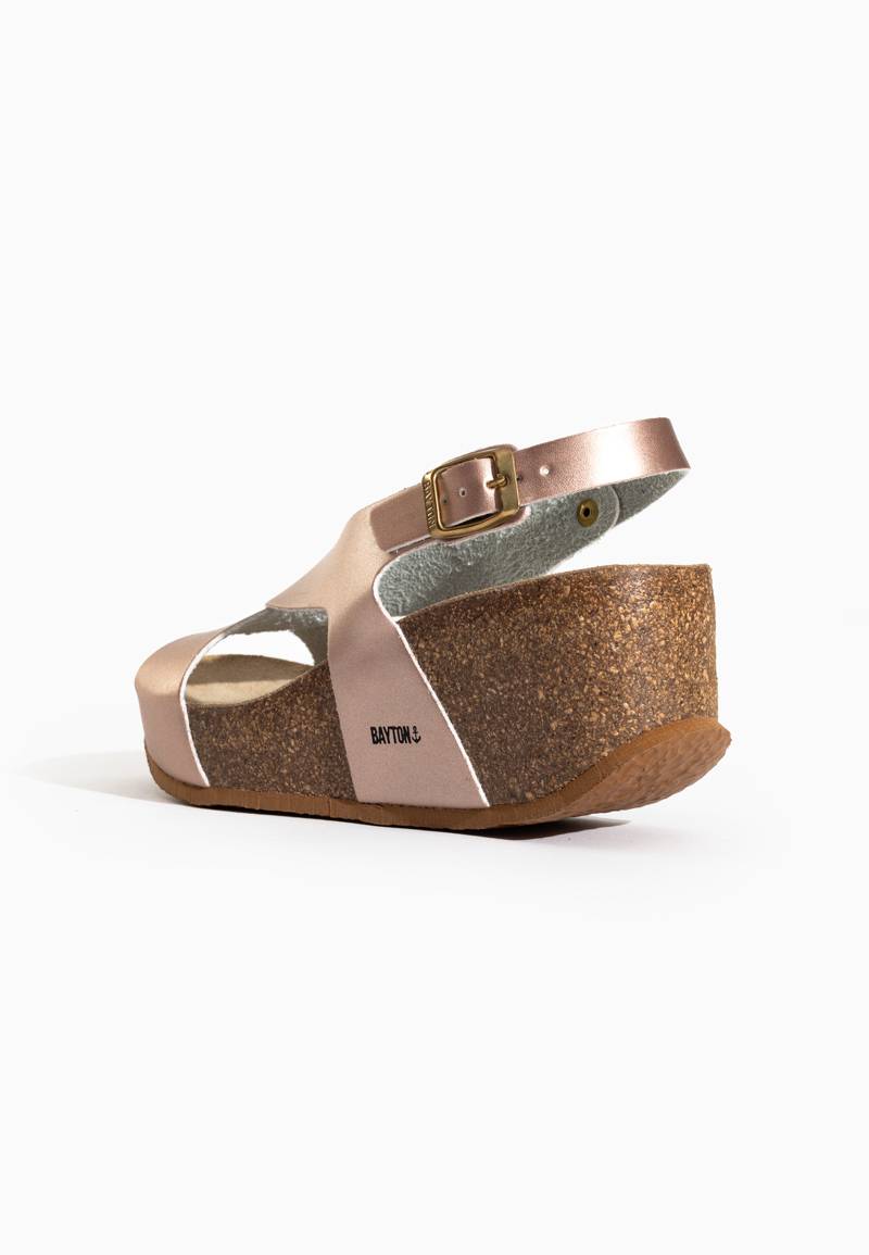 Rea Rose Gold Wedge and Semi-Wedge Sandals