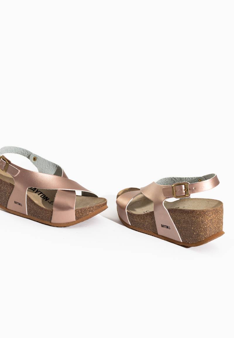 Rea Rose Gold Wedge and Semi-Wedge Sandals