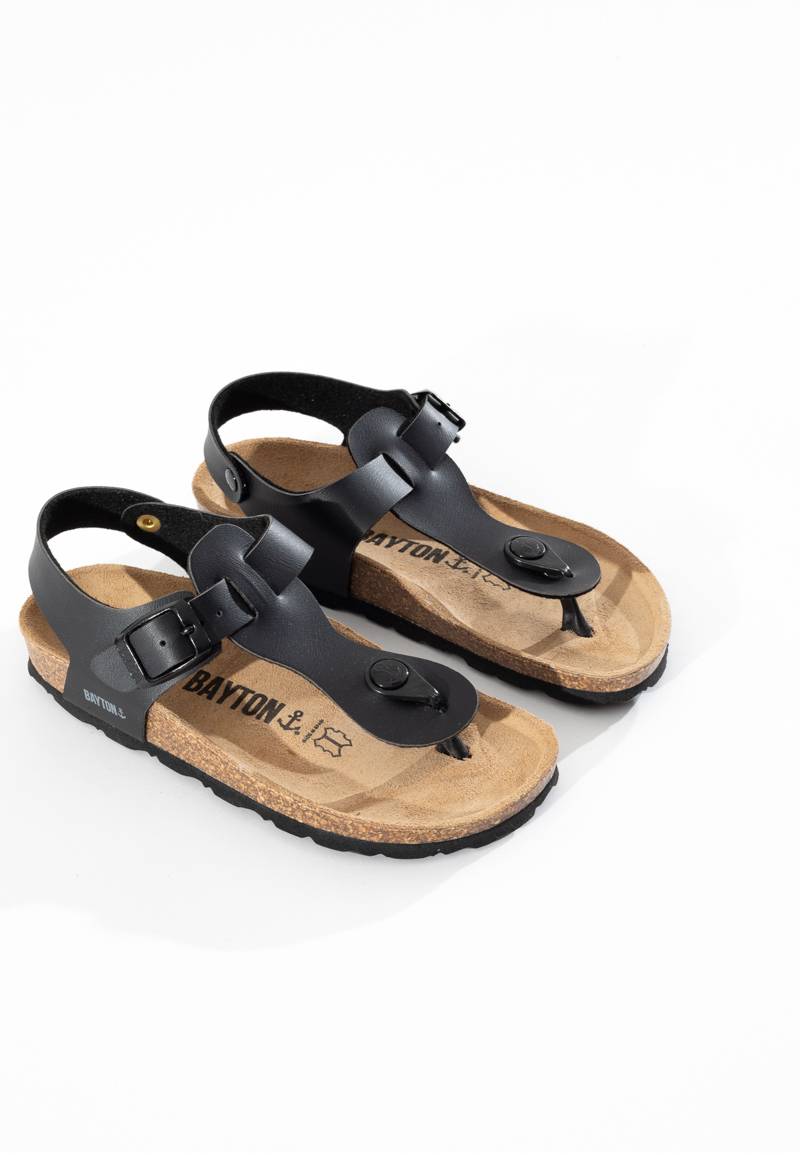 Sandalias Rhea con puntera abierta Negro