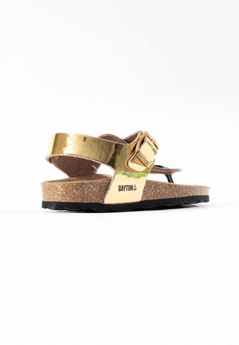 Rhea Gold Toe-Toe Sandals