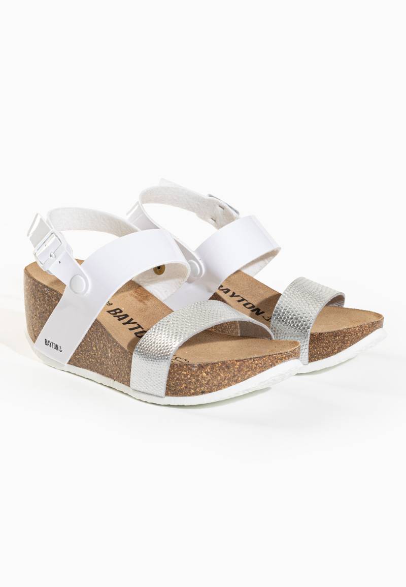 Selene White Wedge and Semi-Wedge Sandals