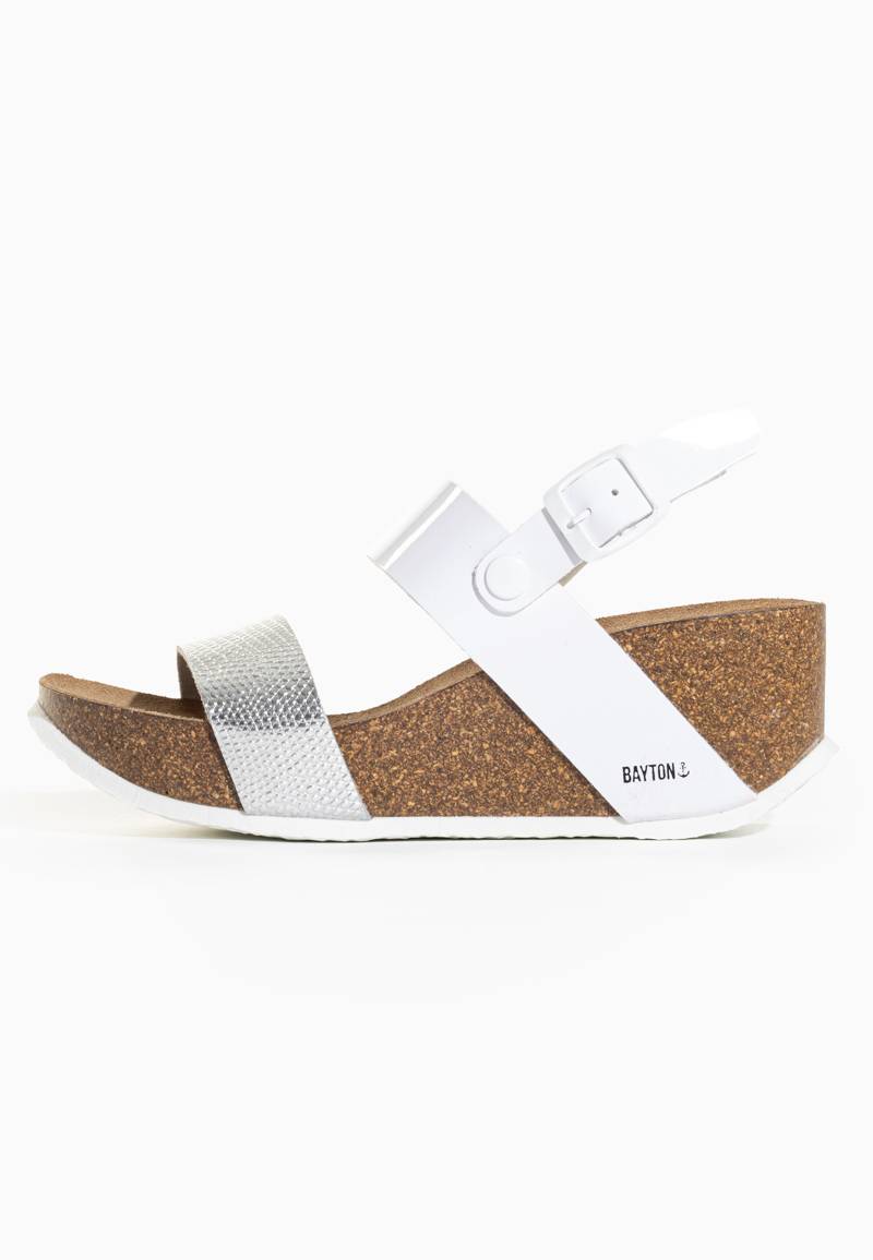 Selene White Wedge and Semi-Wedge Sandals