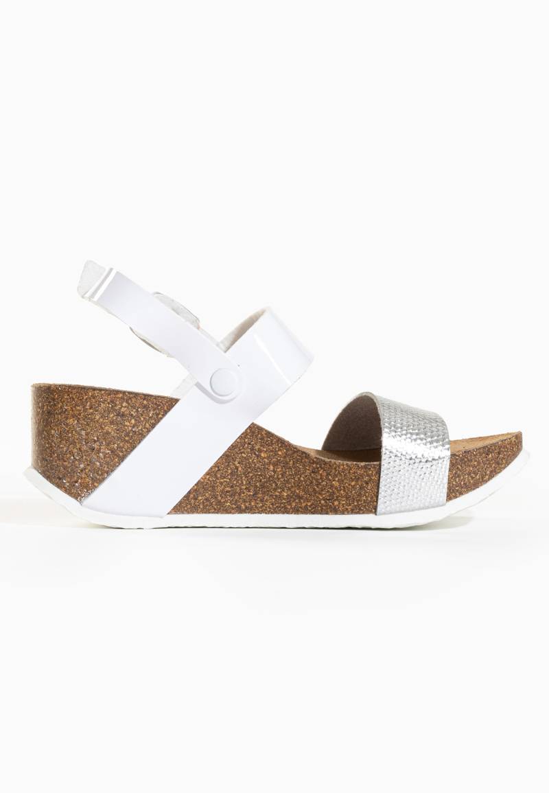 Selene White Wedge and Semi-Wedge Sandals