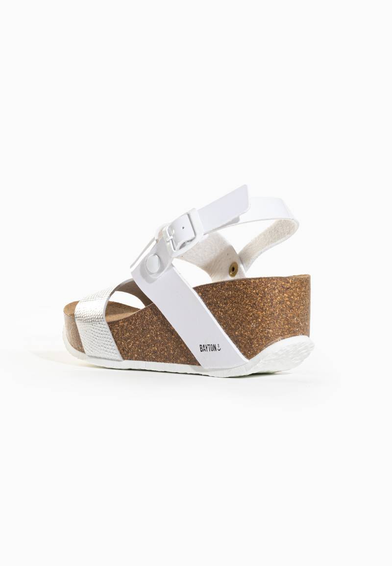 Selene White Wedge and Semi-Wedge Sandals