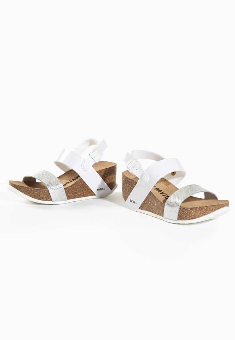 Selene White Wedge and Semi-Wedge Sandals