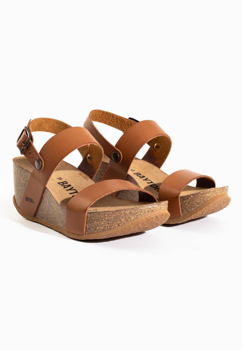 Selene Camel Wedge and Semi-Wedge Sandals