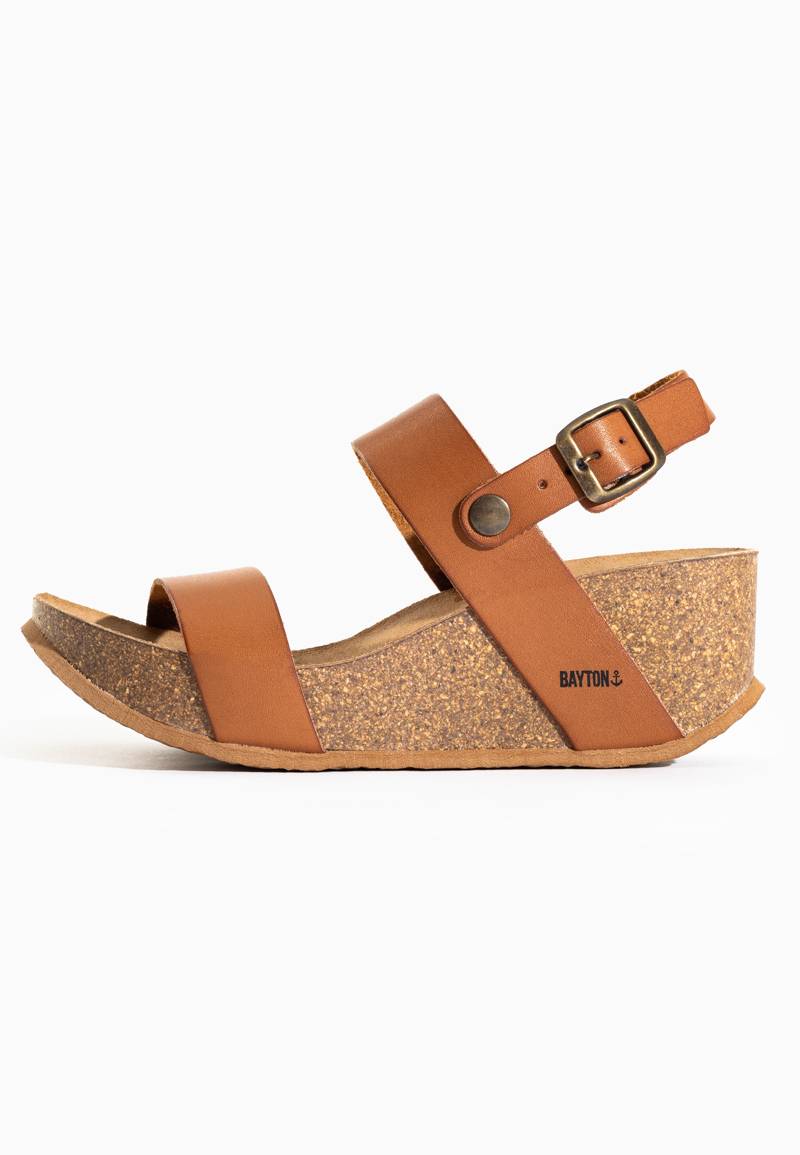 Selene Camel Wedge and Semi-Wedge Sandals