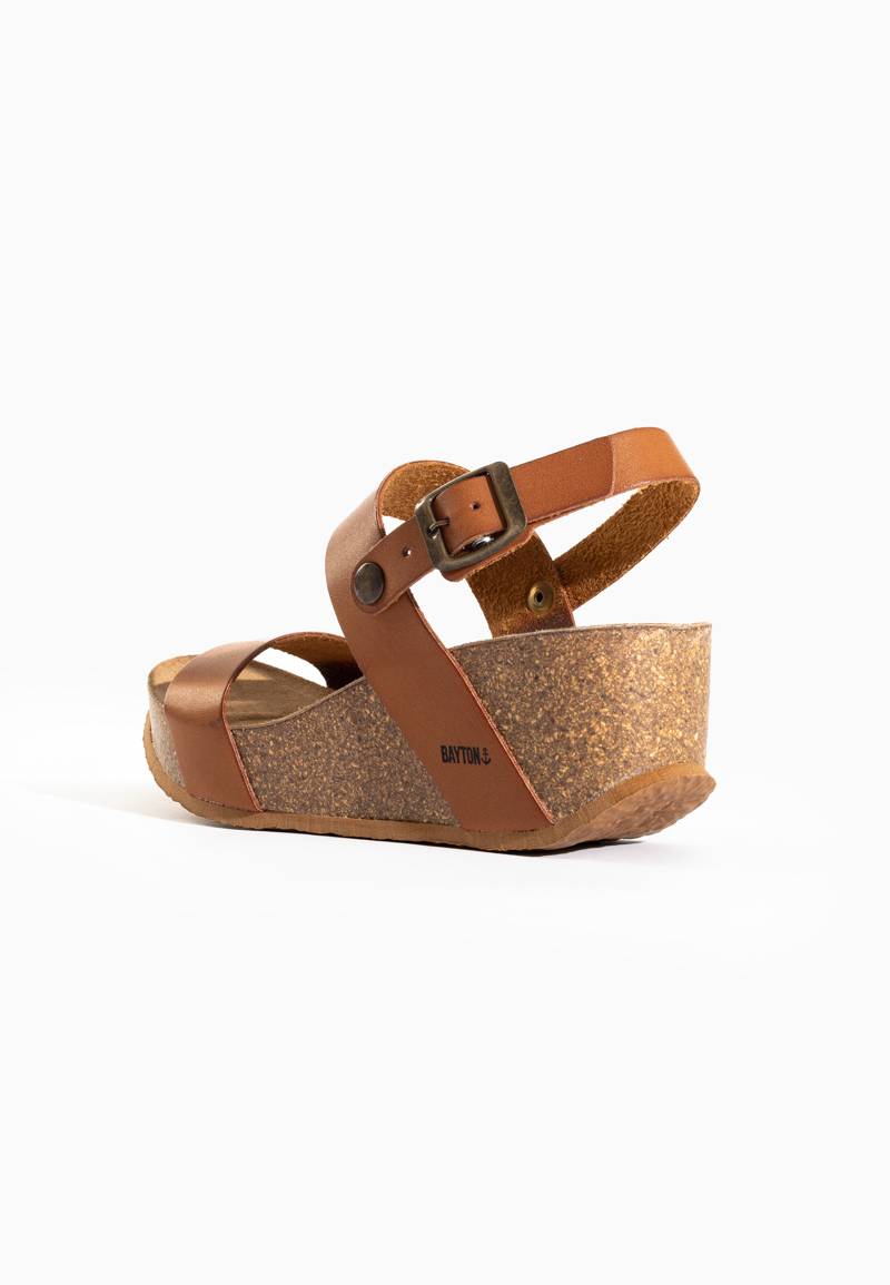 Selene Camel Wedge and Semi-Wedge Sandals