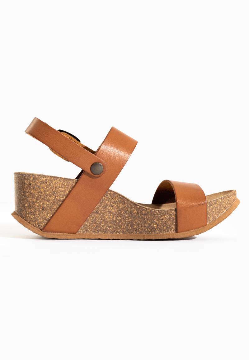 Selene Camel Wedge and Semi-Wedge Sandals