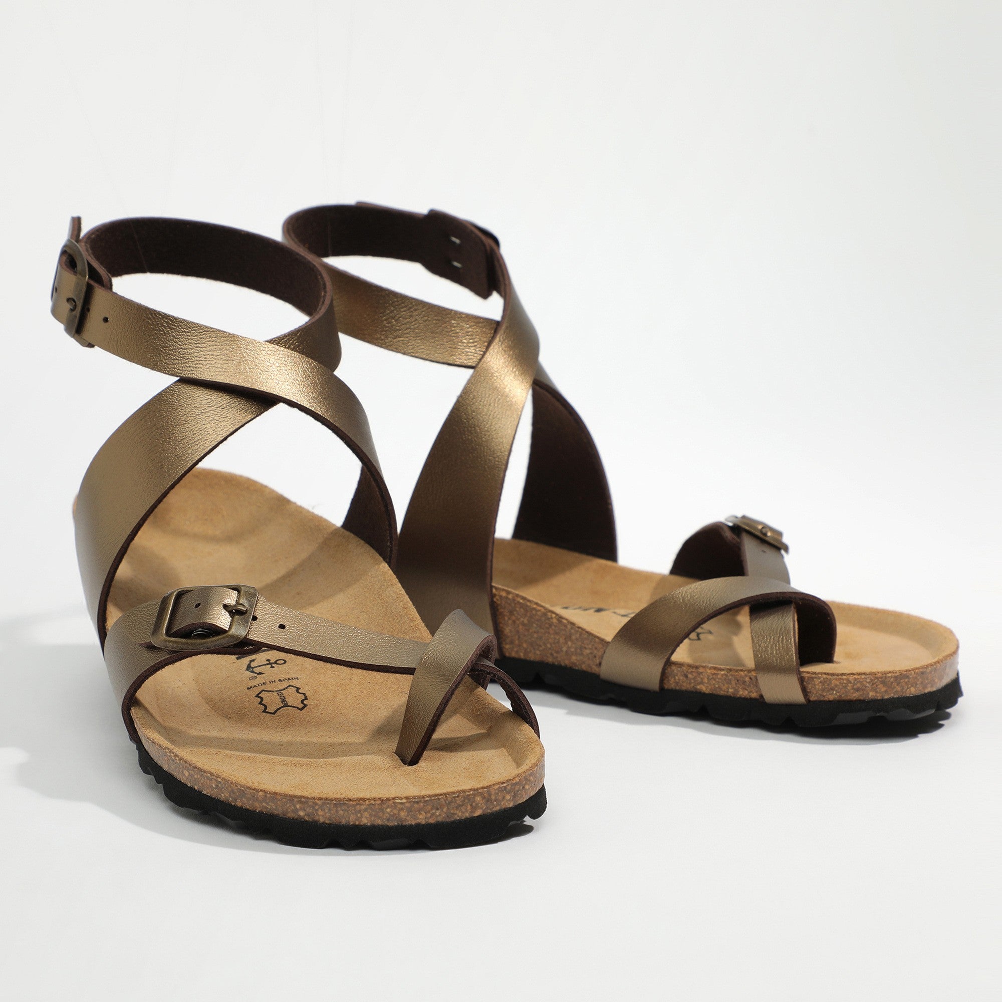 Swan Bronze Toe Post Sandals