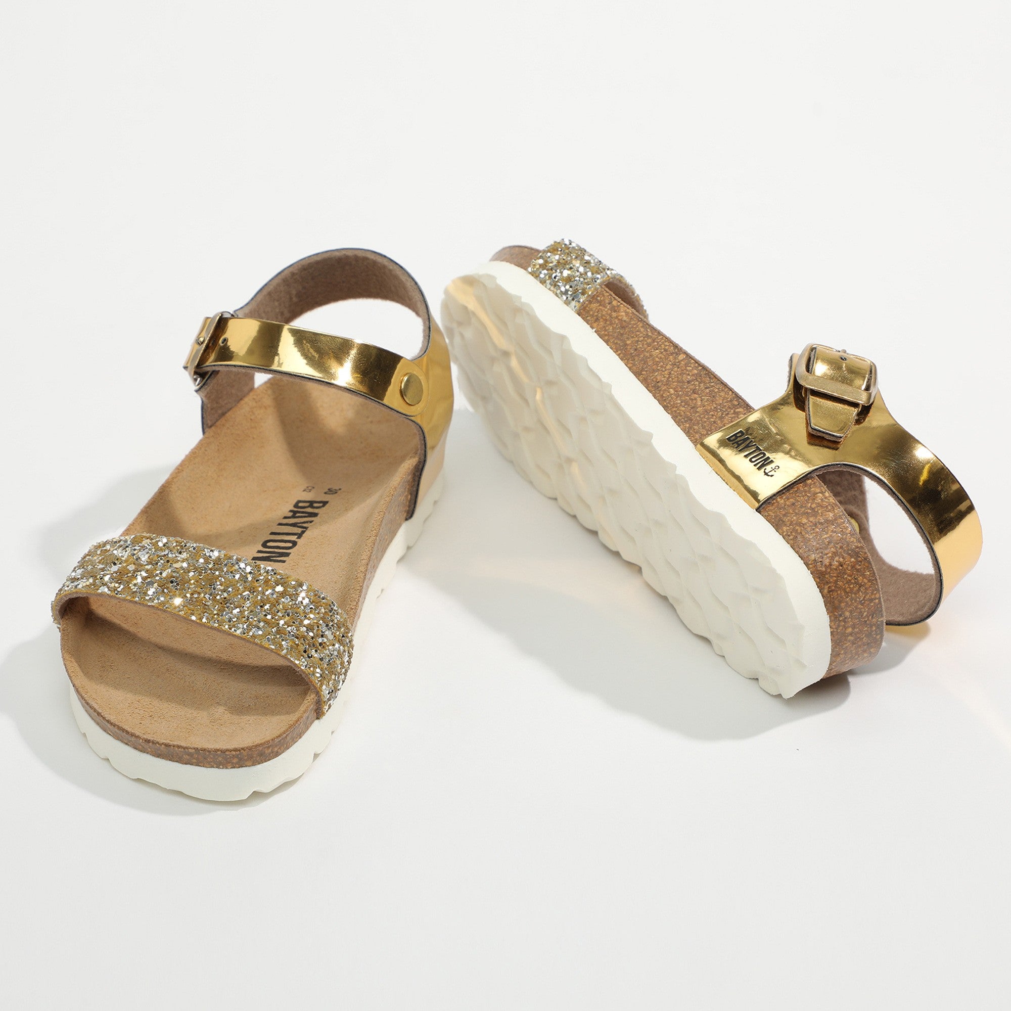 Tyche Gold Multi-Strap Sandals