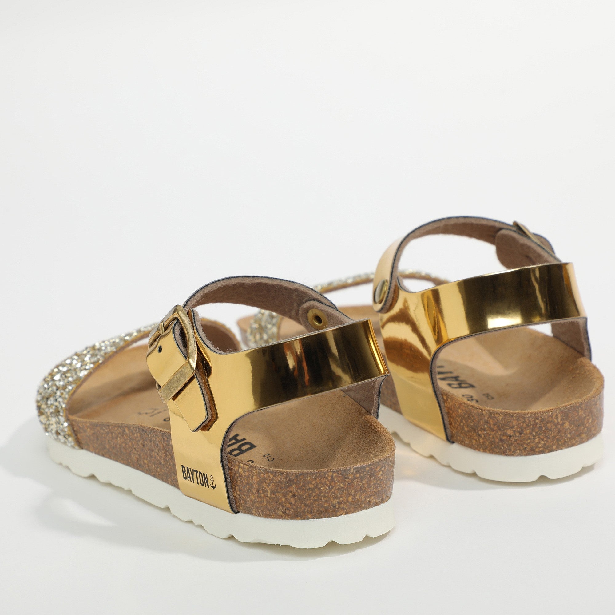 Tyche Gold Multi-Strap Sandals