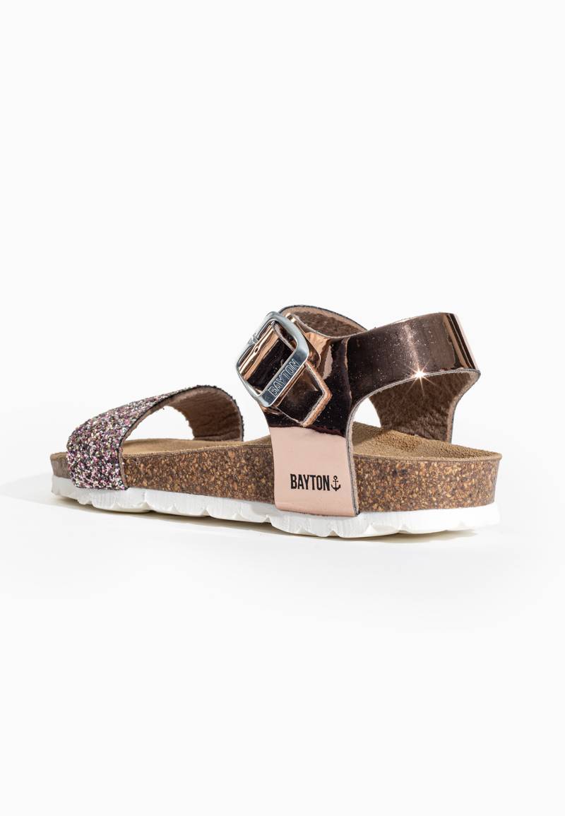 Tyche Rose Gold Multi-Strap Sandals