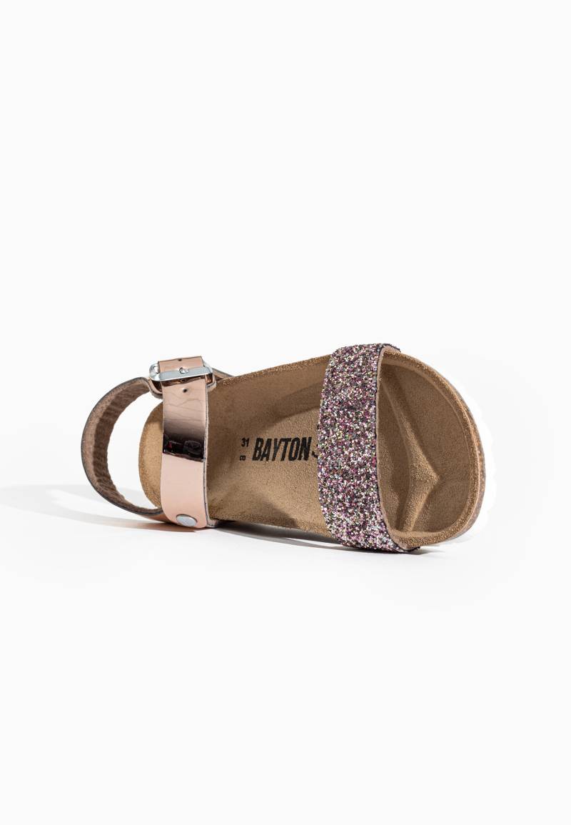 Tyche Rose Gold Multi-Strap Sandals