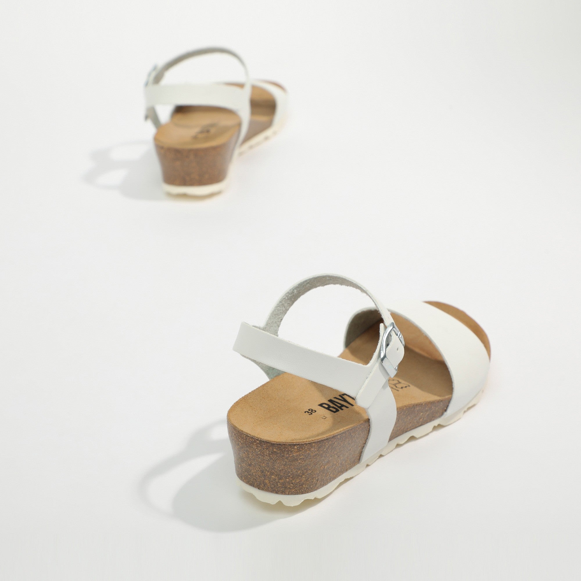 Wodonga White Wedge and Semi-Wedge Sandals