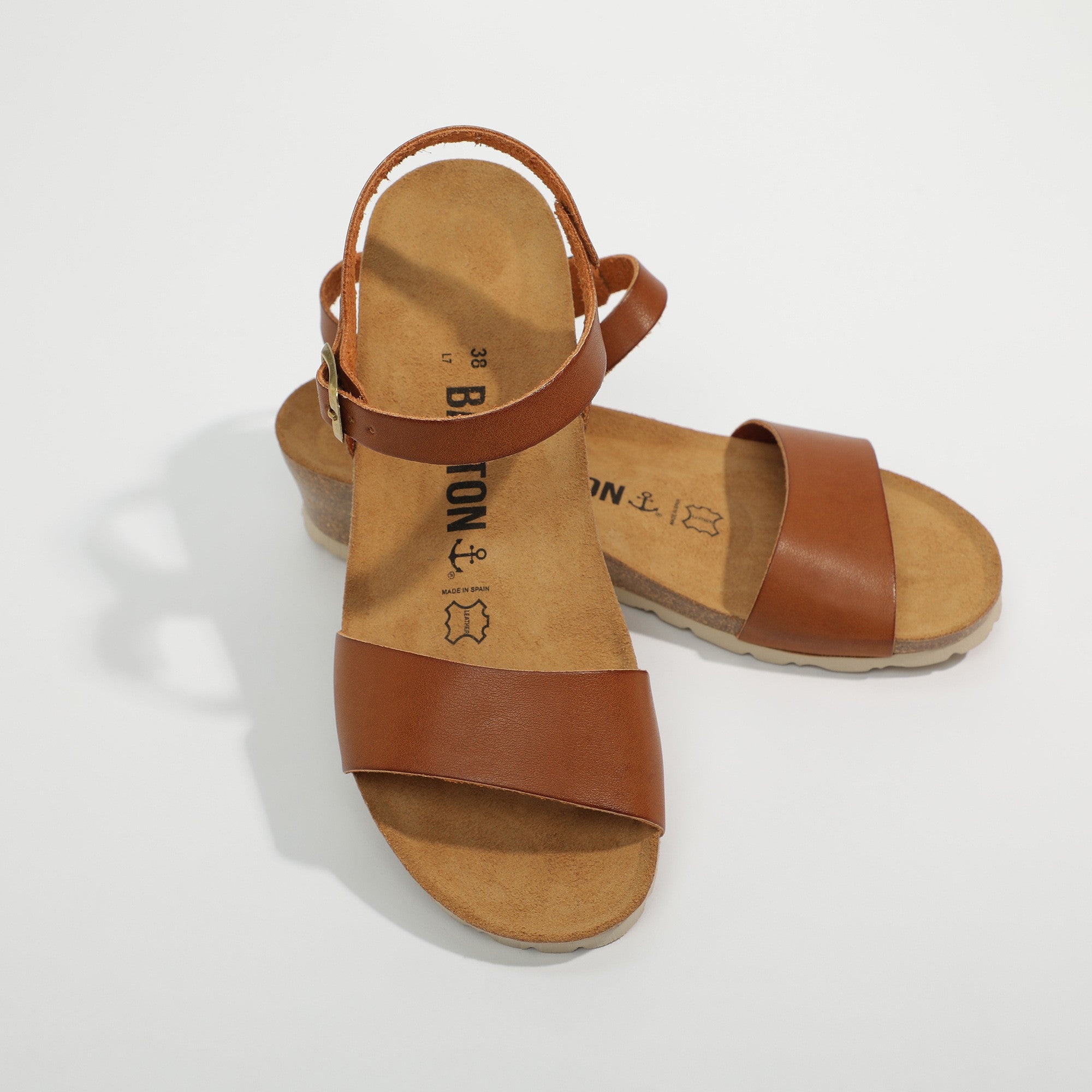 Wodonga Tan Wedge and Semi-Wedge Sandals