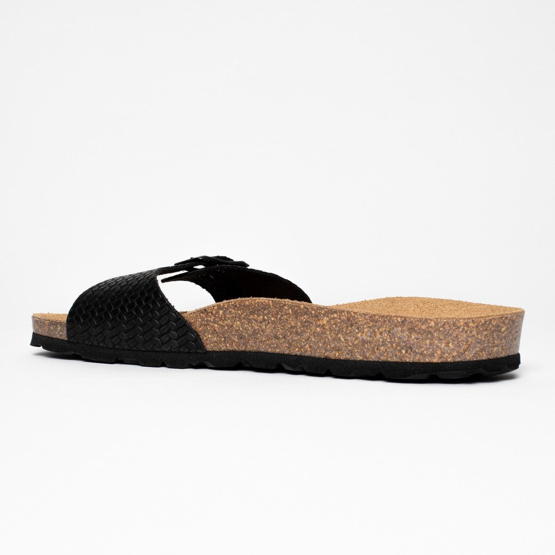 Zephyr Black 1 Strap Sandals