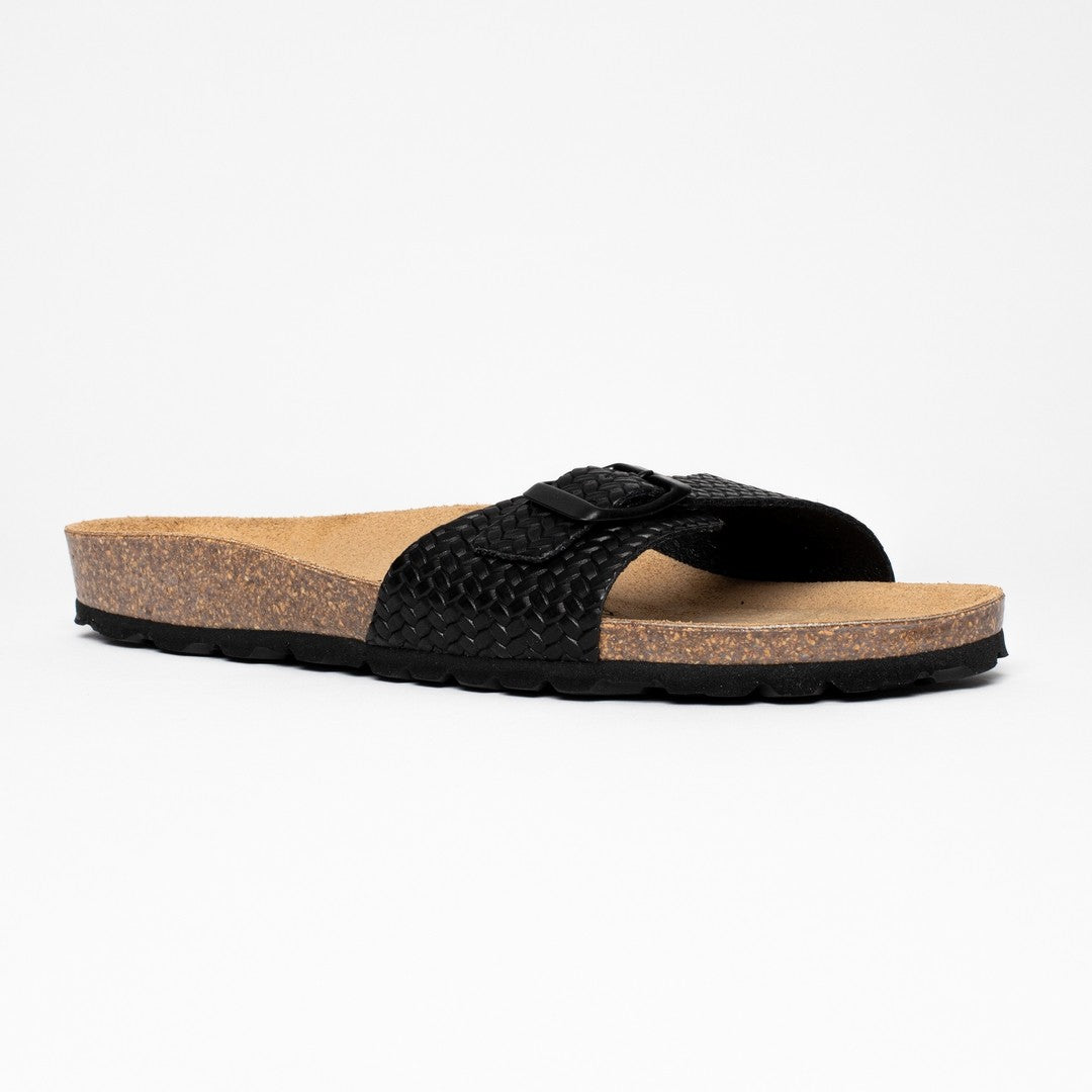 Zephyr Black 1 Strap Sandals