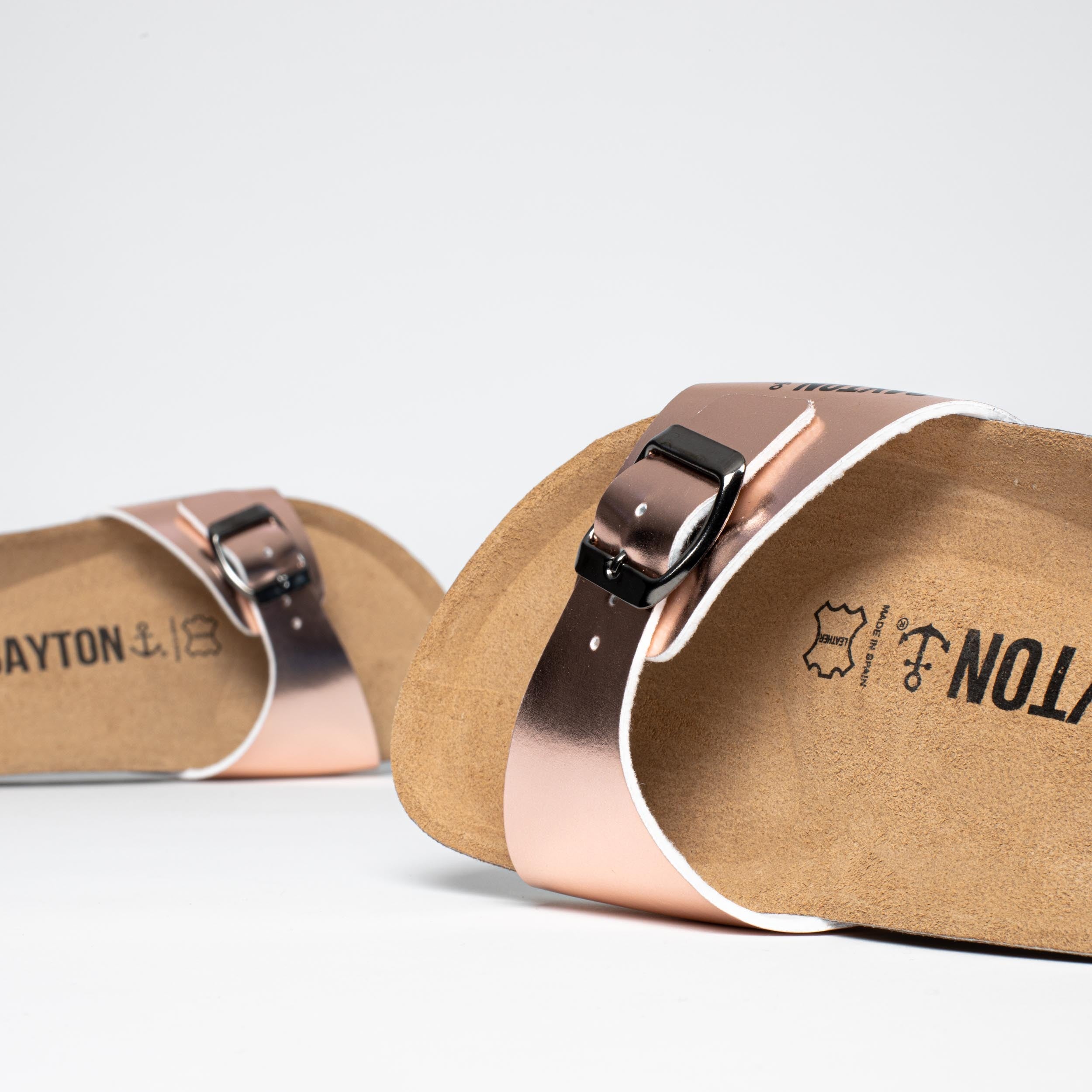 Zephyr Rose Gold 1 Strap Sandals