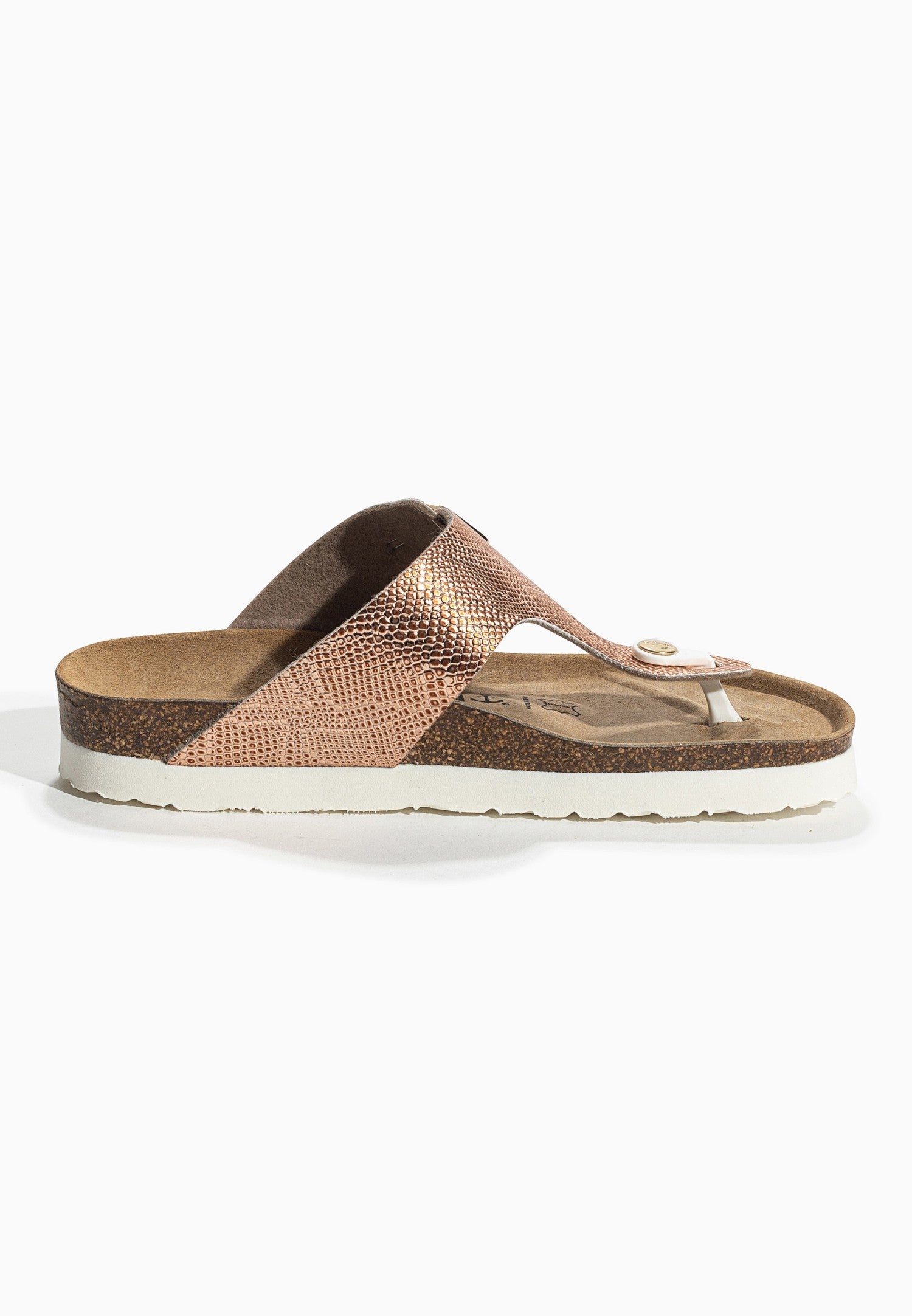 Cairns Rose Gold Toe Post Sandals