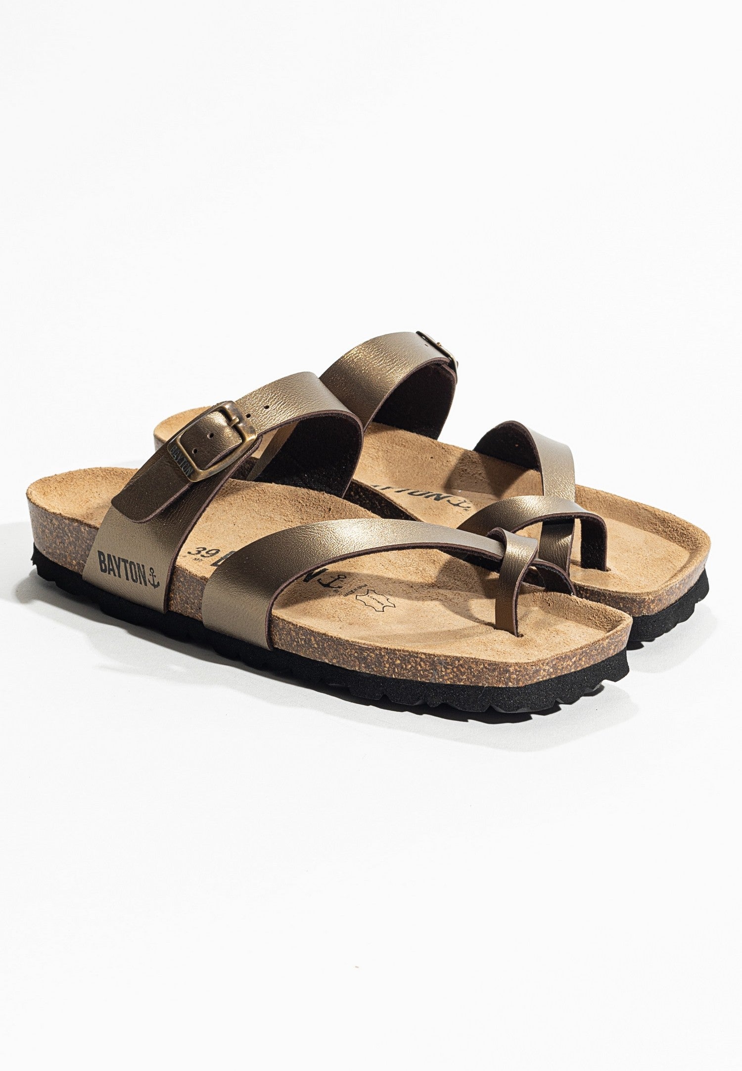 Diane Bronze Toe-Strap Sandals