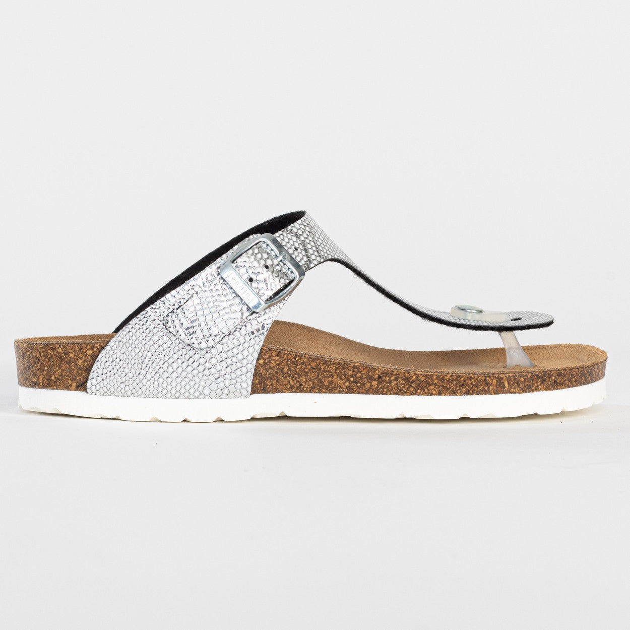 Silver Mercury Toe-Thong Sandals