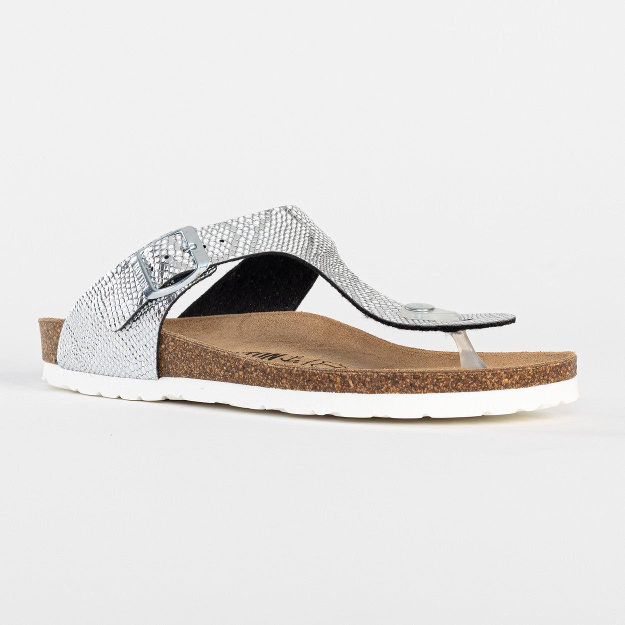 Silver Mercury Toe-Thong Sandals