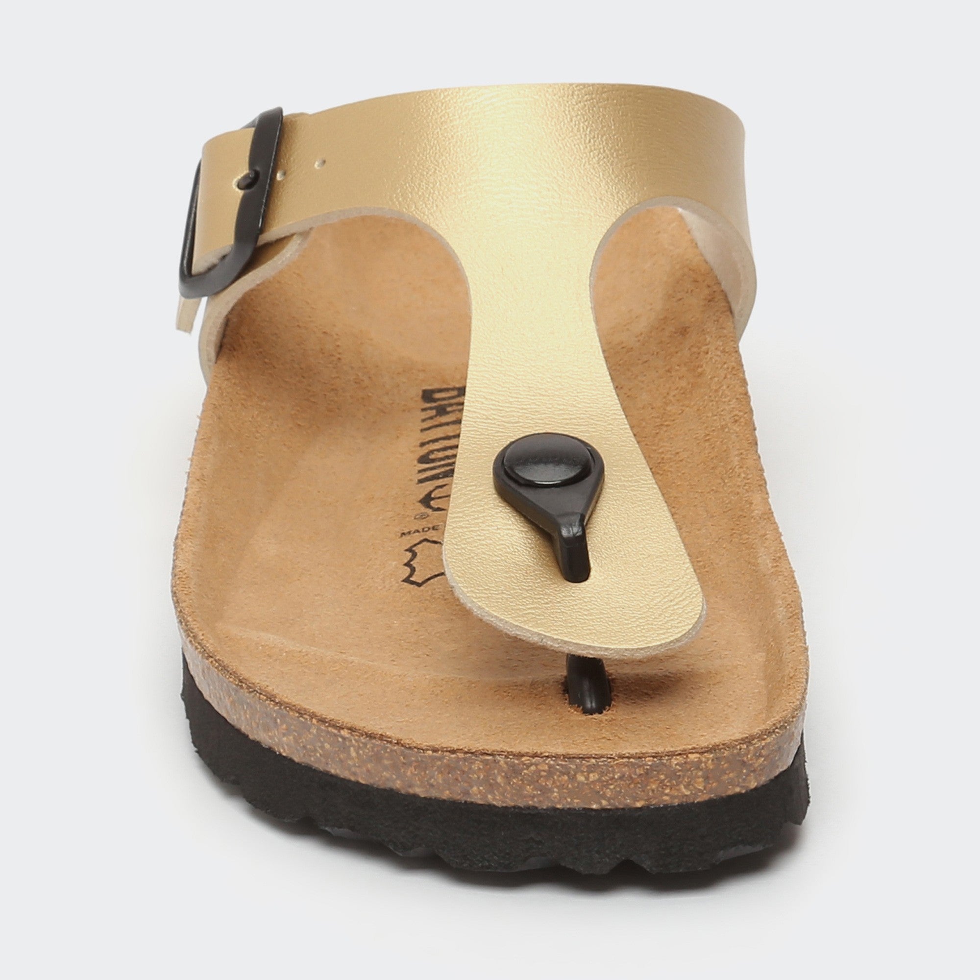 Gold Mercury Toe-Strap Sandals