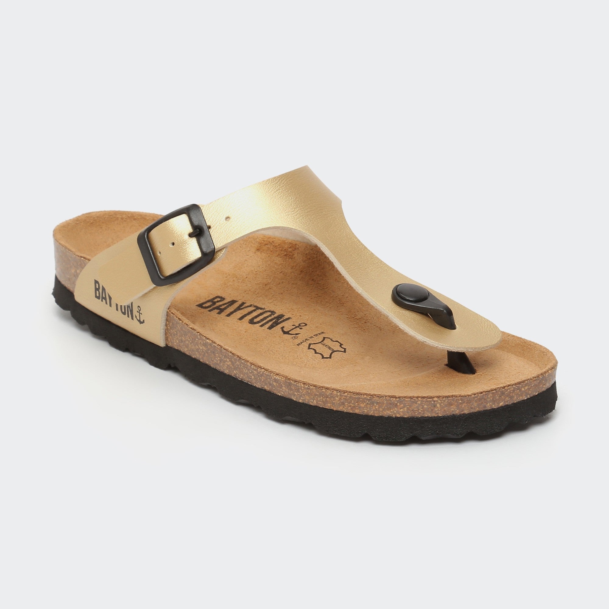 Gold Mercury Toe-Strap Sandals