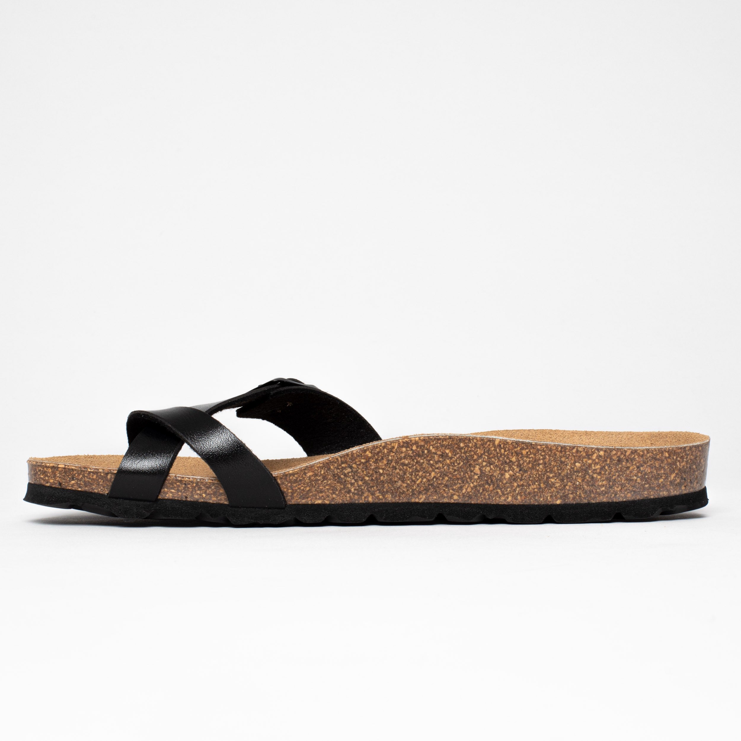 Black Junon Toe-Strap Sandals