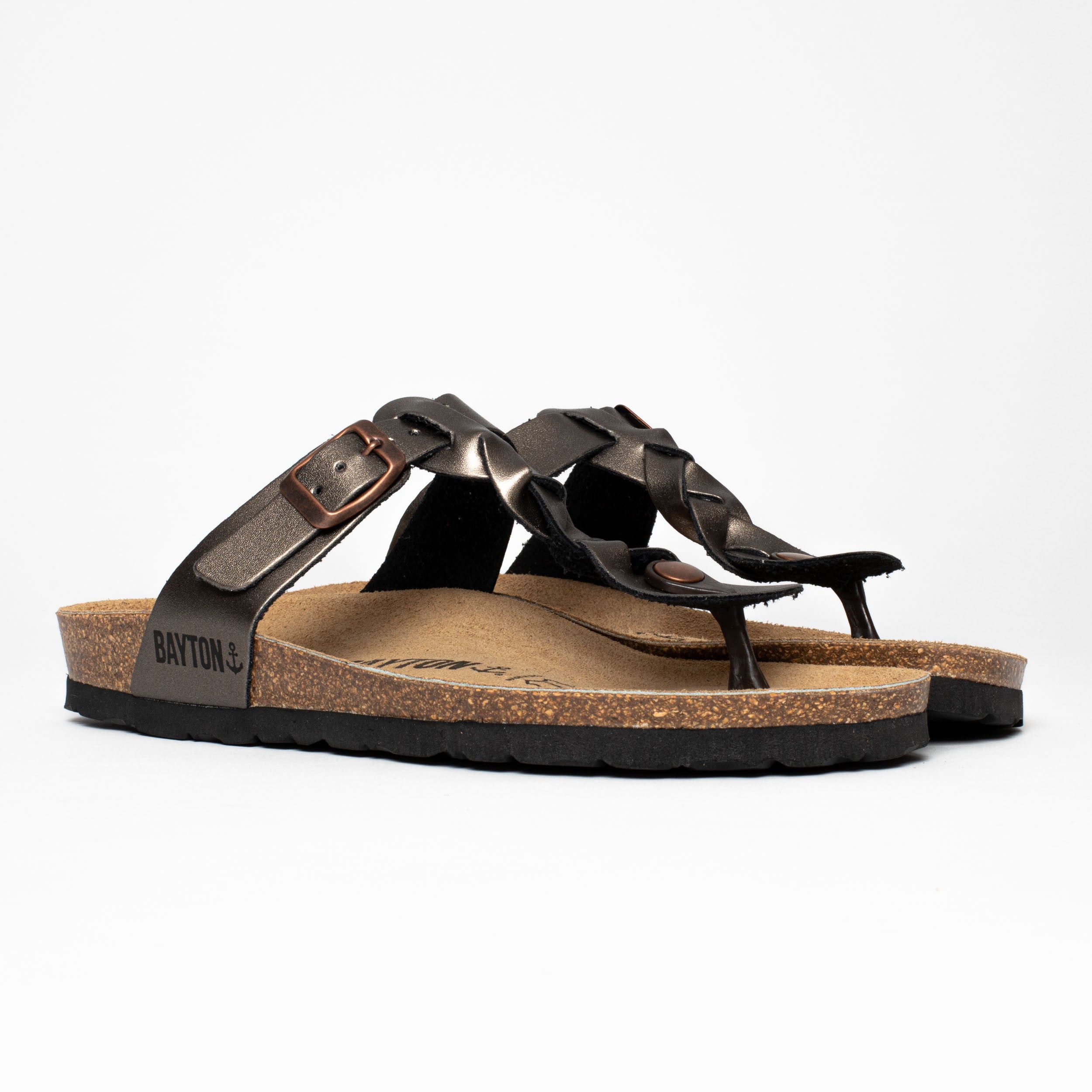 Huelva Copper Toe-Thong Sandals