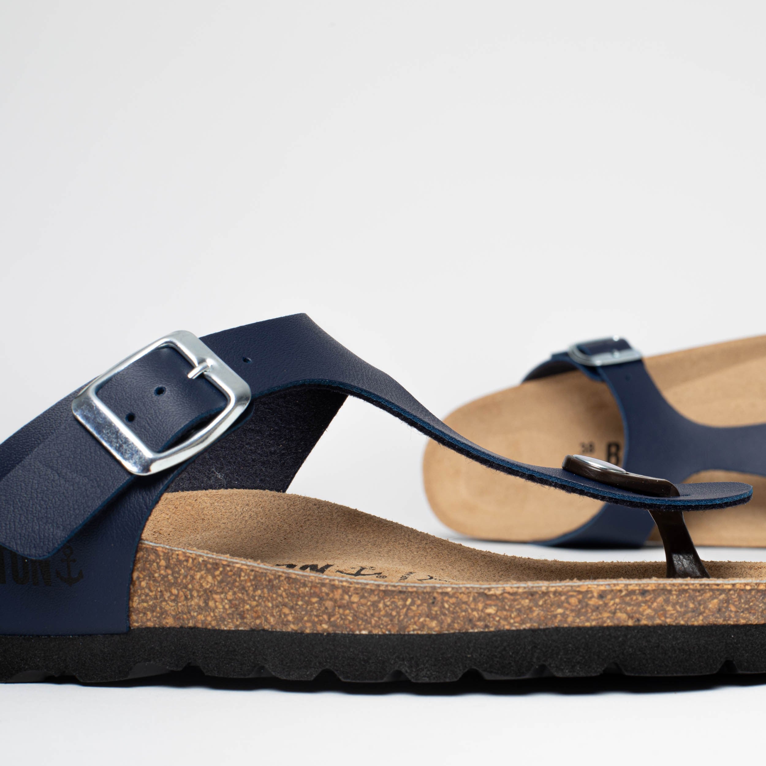 Cairns Navy Blue Toe Post Sandals