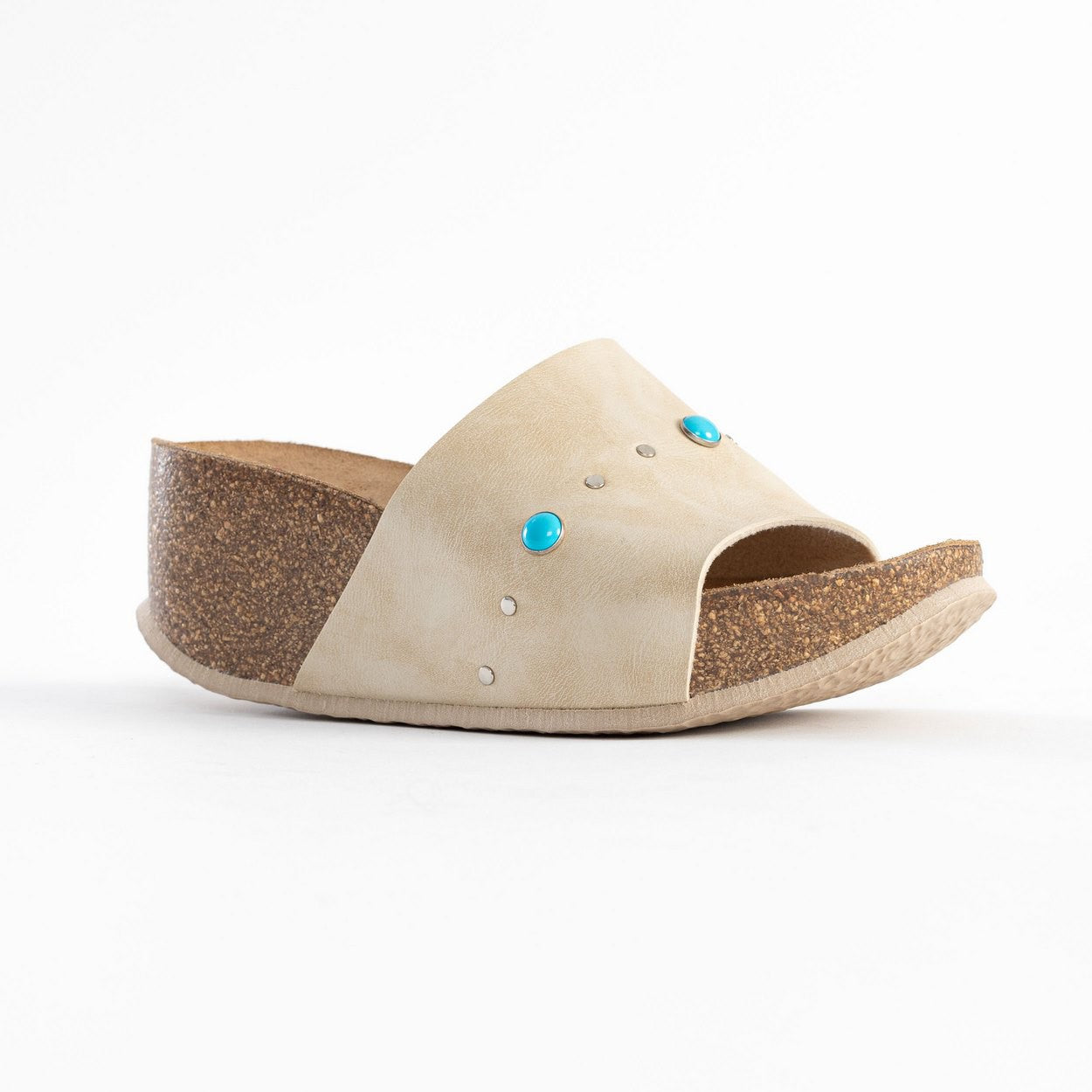 Agueda Off-White Wedge and Semi-Wedge Sandals